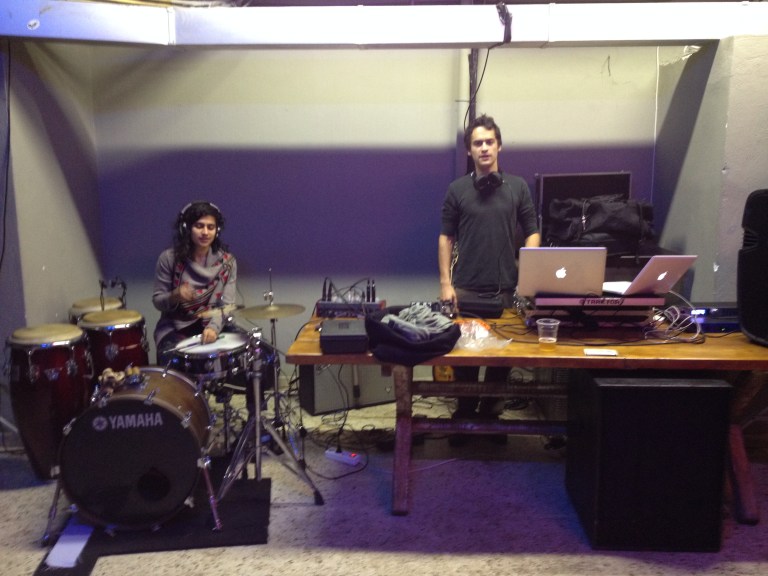 Soundchecking at Senza Bar, Athens Greece