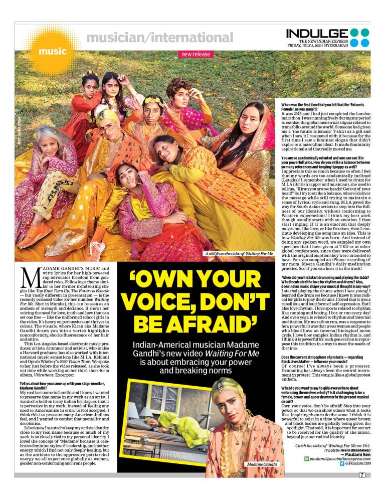 Madame Gandhi Interview