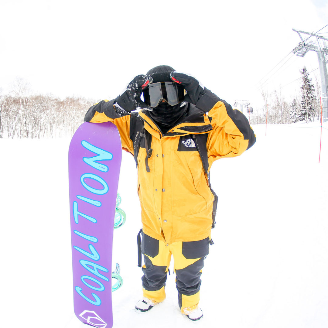 Madame Gandhi in Niseko, Japan with Coalition Snow